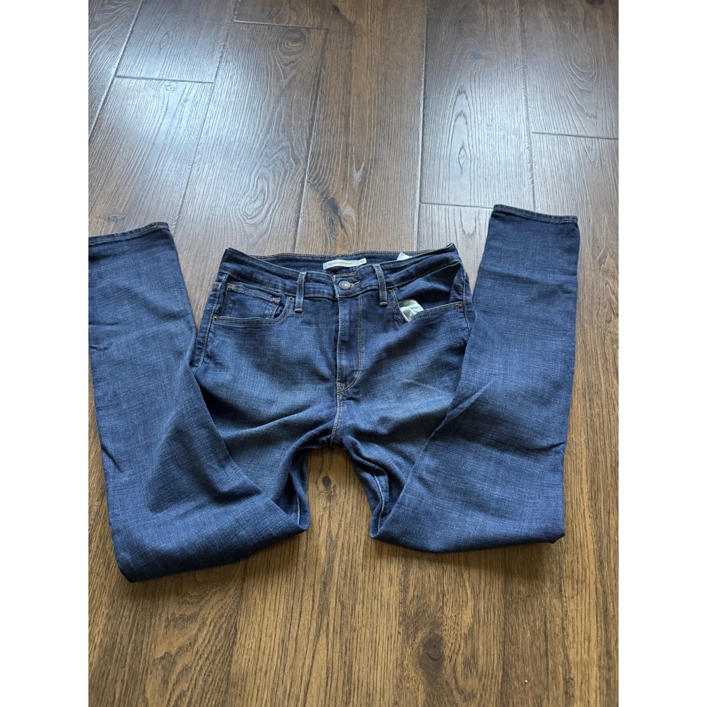 Levis 721 High Rise Skinny Jeans Dark Wash Blue Denim Womens Size 31